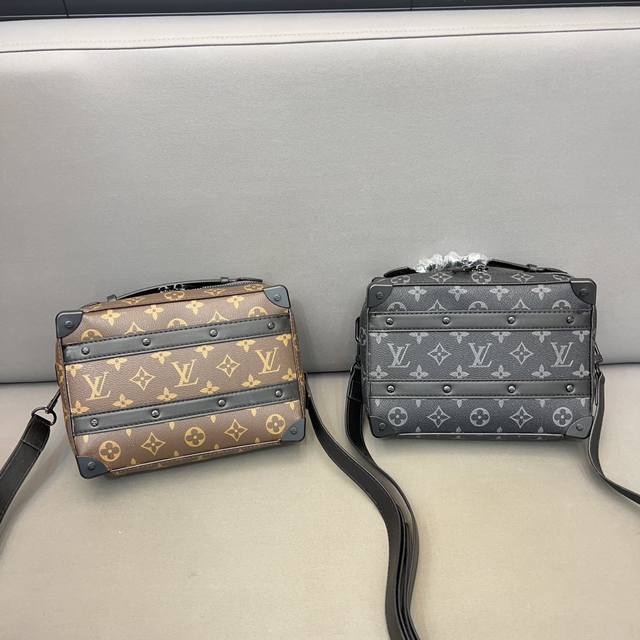 Louisvuitton 路易威登handle Soft Trunk 手袋 盒子包 小方包 男女通用单肩斜挎包 小箱子 采用精湛镶嵌细工 实物拍摄 原厂原版面料