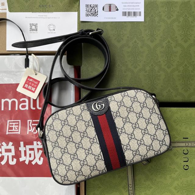 原厂皮配 Cdfmall三亚免税店手提袋 Gucci Meo Vintage 相机包在无边序曲系列中脱颖而出 在复古格调中注入现代设计精髓 迷你手袋装饰椭圆形皮