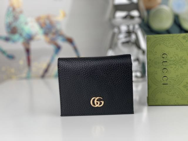 Gucci 实物实拍 Gg Marmont 卡片夹 背面配以gg标志 复古金色金属配件 品质全面升级 款号658610尺寸:11X8X3