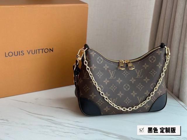 高定芯片版 折叠+飞机 Louis Vuitton 路易威登 配折叠礼盒包装 Size 29*16Cm Lv 中古款牛角包 原版五金 定制版直接采用黄皮 Vin