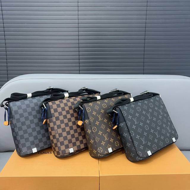 Louisvuitton 路易威登 District 翻盖邮差包男士斜挎包 采用精湛镶嵌细工，实物拍摄 原厂原版面料 N41028 N41031 配送防尘袋 折