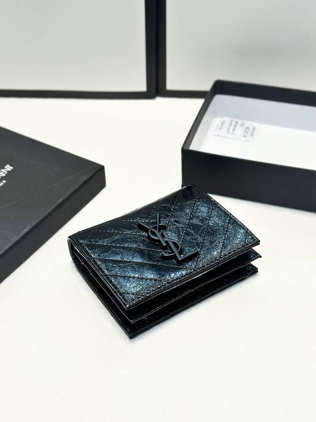 颜色 黑尺寸 11X10圣罗兰专柜同步时尚钱包，优质油蜡小牛皮内阁丰富，超级实用现货高品质
