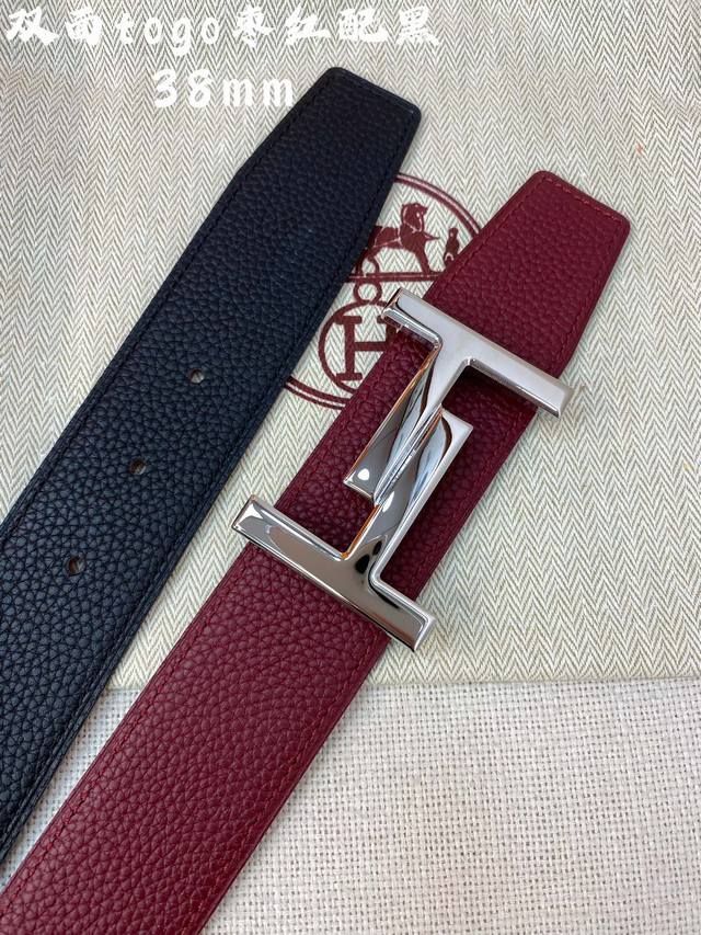 Hermes-H BELT BUCKLE & REVERSIBLE LEATHER STRAP 38mm 爱马仕专柜同步 进口epsom双面小牛皮 精钢精品五金