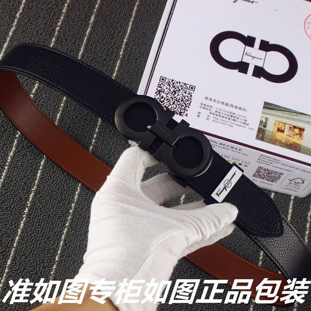 品名：菲拉格慕原单 型号：请认准如图专柜包装，赠送打孔器 材料：百分百头层牛皮，保证真皮。24K纯钢扣专柜同等质量， 送人自用首选 包装： 请认准如图专柜包装，